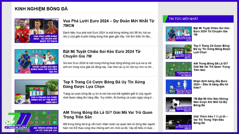 Kho tàng cẩm nang cá cược 7M giá trị hỗ trợ đắc lực cho bet thủ