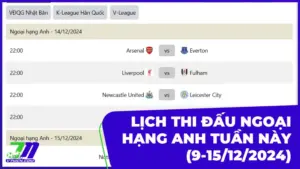 Lịch thi đấu và phát sóng giải Ngoại Hạng Anh tuần này (9-15/12/2024)